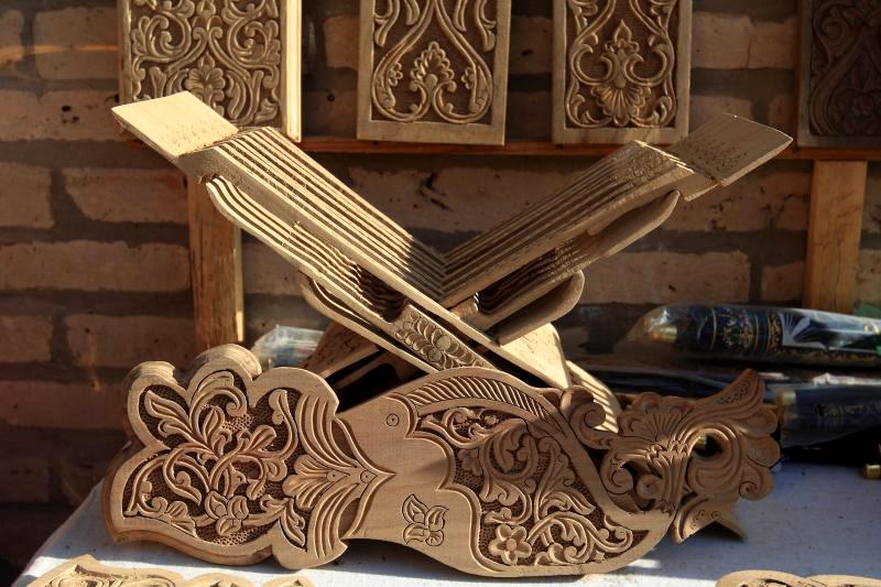 Wood carving in Uzbekistan